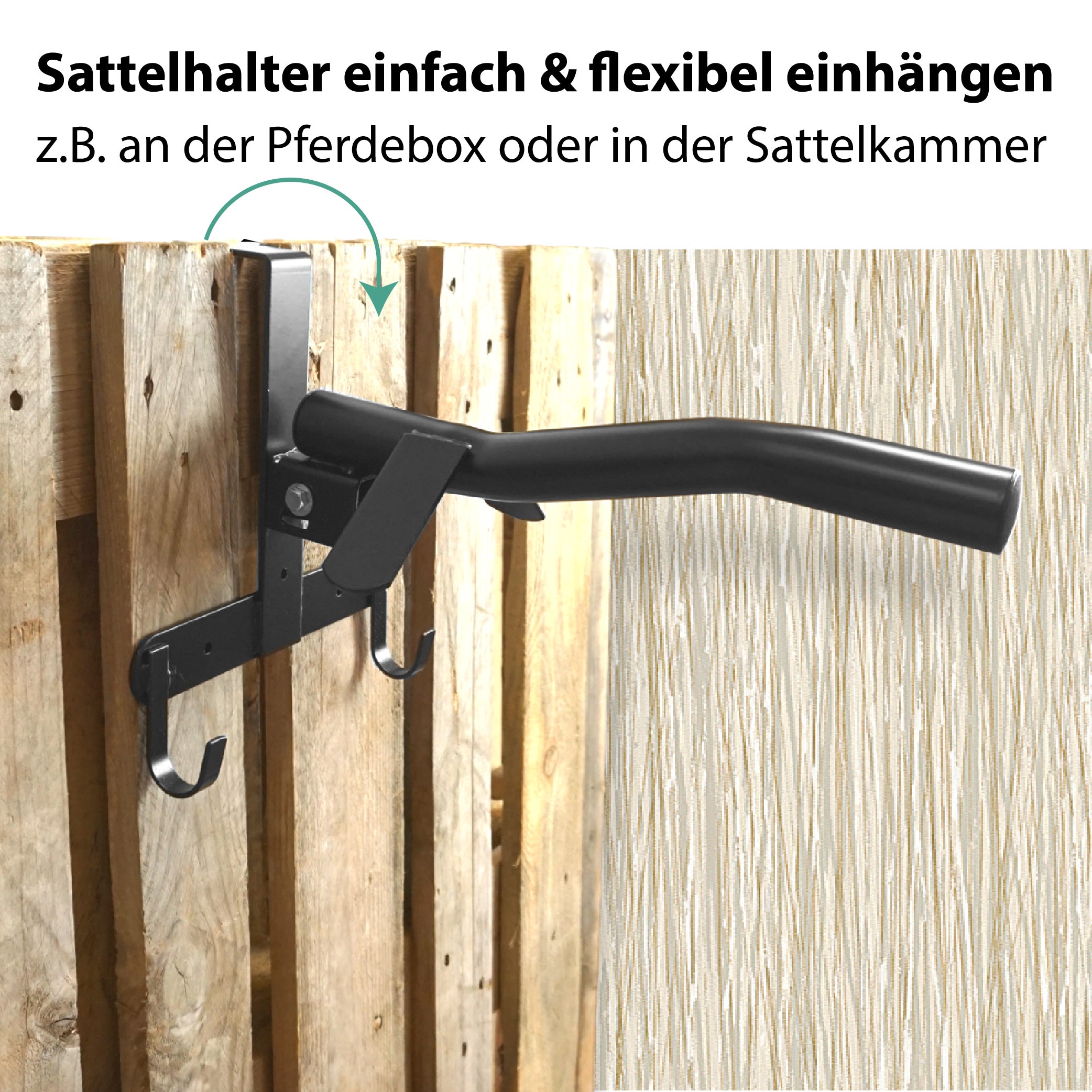Sattelhalter klappbar zum Einhängen in schwarz